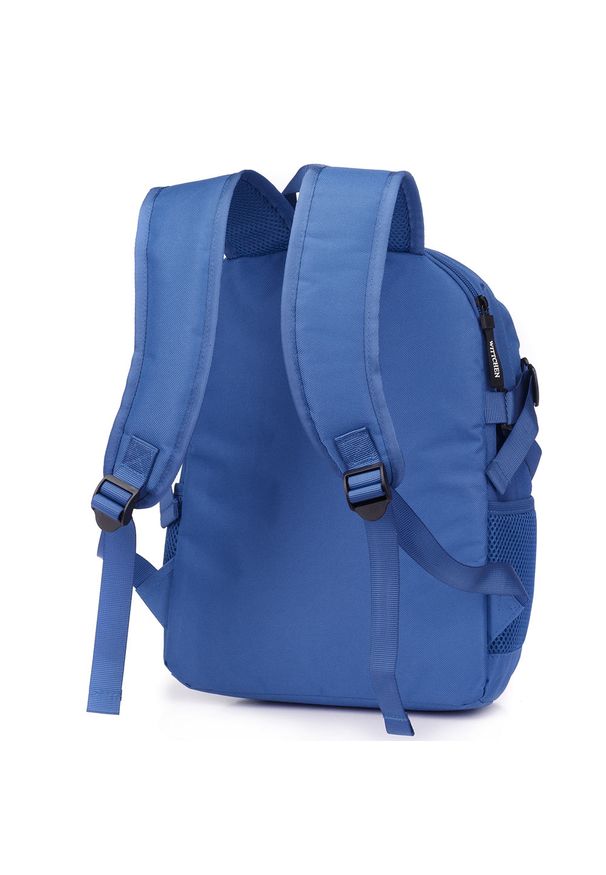 Wittchen - Plecak basic mały. Kolor: niebieski. Materiał: poliester. Wzór: paski. Styl: casual