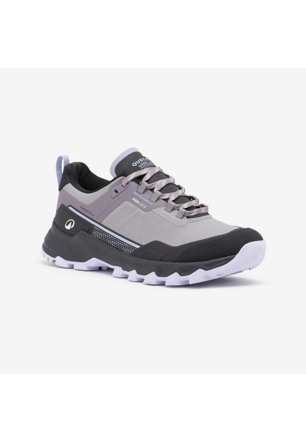 quechua - Buty turystyczne damskie Quechua MH500 wodoodporne. Kolor: fioletowy, szary, wielokolorowy. Materiał: kauczuk. Szerokość cholewki: normalna. Styl: sportowy