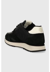 GANT - Gant sneakersy Bevinda kolor czarny 27534161.G00. Nosek buta: okrągły. Zapięcie: sznurówki. Kolor: czarny. Materiał: skóra, materiał, włókno, guma #2