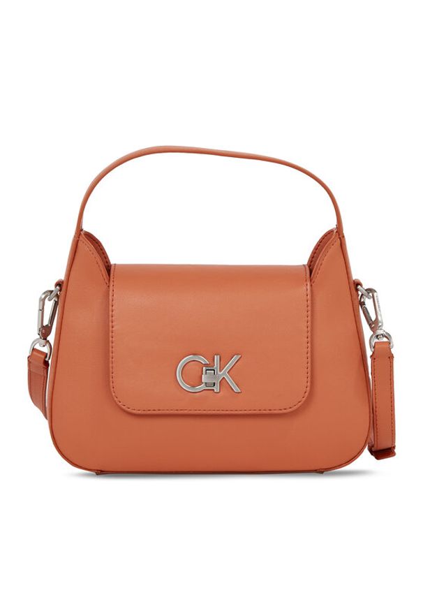 Calvin Klein Torebka Re-Lock Crossbody W/Flap Sm K60K610770 Brązowy. Kolor: brązowy. Materiał: skórzane