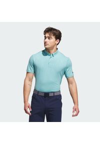 Adidas - Koszulka Go-to Textured Polo. Typ kołnierza: polo. Kolor: zielony. Wzór: nadruk. Styl: elegancki