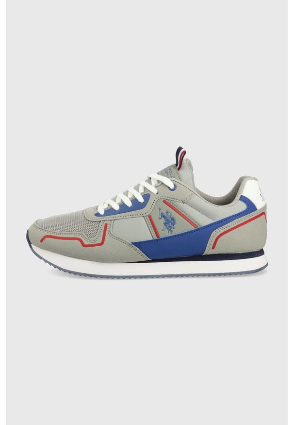 U.S. Polo Assn. sneakersy kolor szary. Nosek buta: okrągły. Zapięcie: sznurówki. Kolor: szary