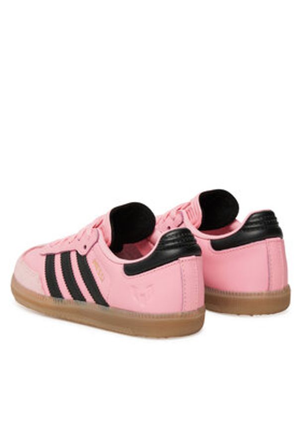 Adidas - adidas Buty do piłki nożnej Samba Messi Indoor JR0424 Różowy. Kolor: różowy. Materiał: skóra