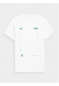 4f - 4F T-Shirt 4FSS23TTSHM311 Biały Regular Fit. Kolor: biały. Materiał: bawełna #3