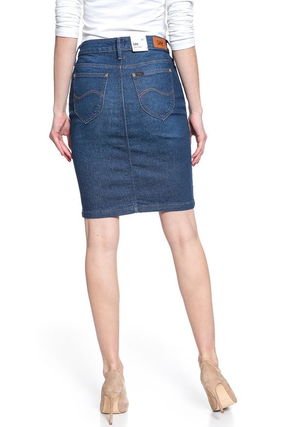 Lee - SPÓDNICA JEANSOWA LEE PENCIL SKIRT DARK GARNER L38GDJUV 112108166. Materiał: jeans