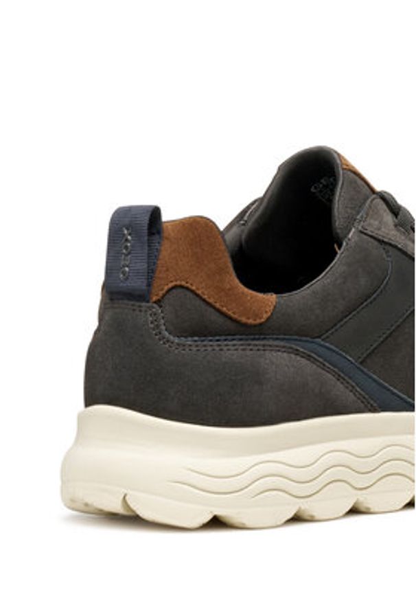 Geox Sneakersy U Spherica U56BYA 022EK C6574 Brązowy. Kolor: brązowy. Materiał: zamsz, skóra