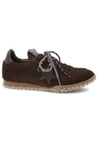 CheBello - Brązowe Sneakersy Chebello Skórzane Obuwie Damskie. Okazja: na co dzień. Kolor: brązowy. Materiał: skóra #3