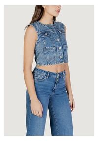 Morgan Kamizelka 261-VCHARMY Niebieski Regular Fit. Kolor: niebieski. Materiał: jeans #4