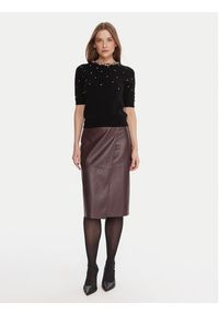 KAOS Sweter RI1KT021 Czarny Regular Fit. Kolor: czarny. Materiał: wełna #2