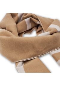 Calvin Klein Szal Fringes 2-Tones Wool Blend Scarf K60K612028 Brązowy. Kolor: brązowy. Materiał: materiał #3