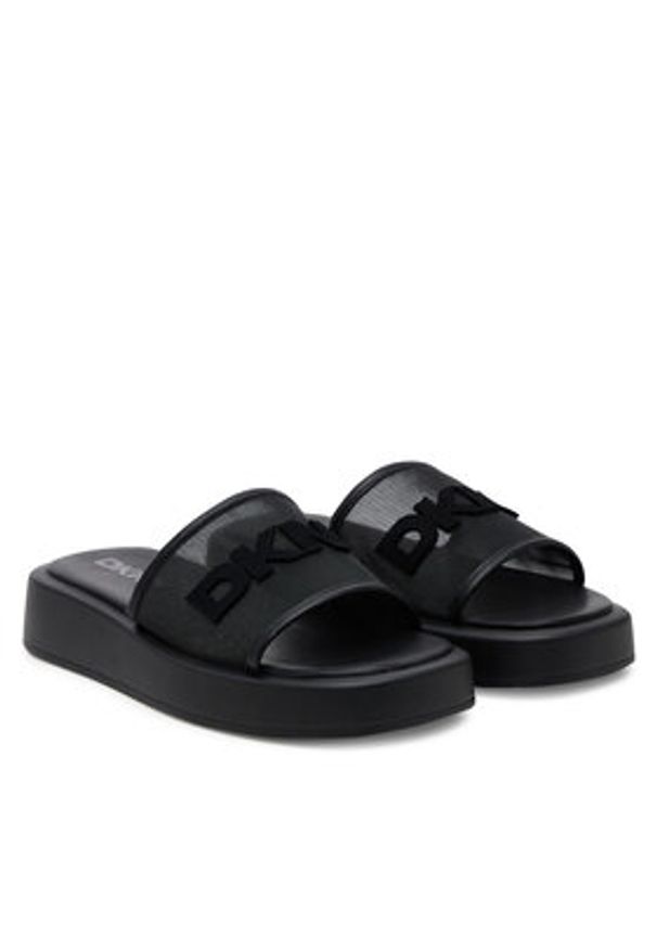 DKNY Klapki K2500541 Czarny. Kolor: czarny. Materiał: materiał