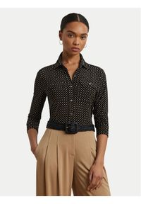 Lauren Ralph Lauren - LAUREN RALPH LAUREN Koszula 200971090001 Czarny Slim Fit. Kolor: czarny. Materiał: syntetyk