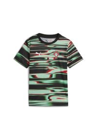 Puma - Młodzieżowa koszulka przedmeczowa Portugalia PUMA Black White. Kolor: biały, wielokolorowy, czarny