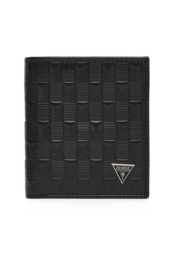 Guess Duży Portfel Męski SMMADL LEA22 Czarny. Kolor: czarny. Materiał: skóra
