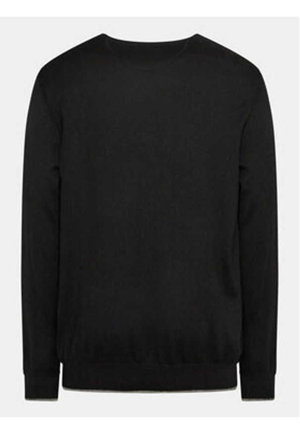 La Martina Sweter Wessel WMS016 YW025 Czarny Regular Fit. Kolor: czarny. Materiał: bawełna, syntetyk