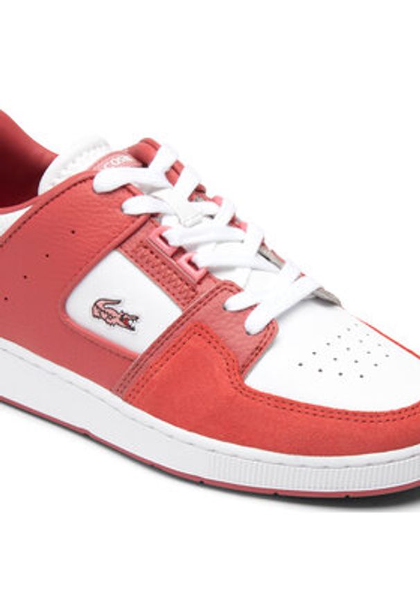 Lacoste Sneakersy Court Cage 747SFA0045 Różowy. Kolor: różowy. Materiał: skóra