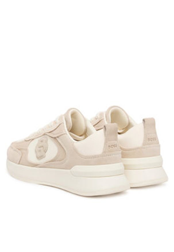 BOSS Sneakersy B Icon 50548288 Beżowy. Kolor: beżowy. Materiał: zamsz, skóra