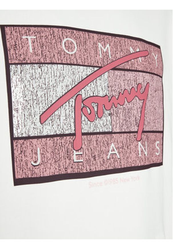 Tommy Jeans Bluza Dna Flag Twist DM0DM21100 Écru Regular Fit. Materiał: bawełna