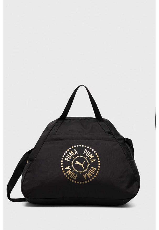 Puma torba sportowa AT ESS Grip Logo Love kolor czarny. Kolor: czarny. Materiał: materiał