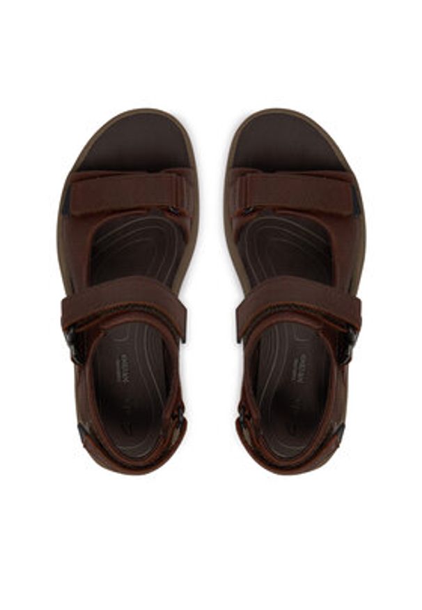 Clarks Sandały Saltway Edge 26184777 Brązowy. Kolor: brązowy. Materiał: skóra