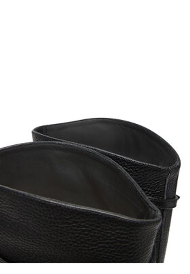 Pollini Oficerki SA26083G0NTD0000 Czarny. Kolor: czarny. Materiał: skóra