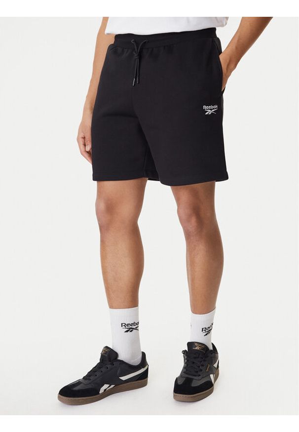 Reebok Szorty sportowe Bazunu RK25558CCM Czarny Regular Fit. Kolor: czarny. Materiał: bawełna, syntetyk. Styl: sportowy