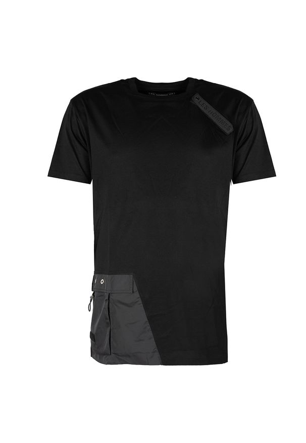Les Hommes T-shirt "Oversize" | LKT152 703 | Oversized Fit Mercerized Cotton T-Shirt | Mężczyzna | Czarny. Kolor: czarny. Materiał: bawełna