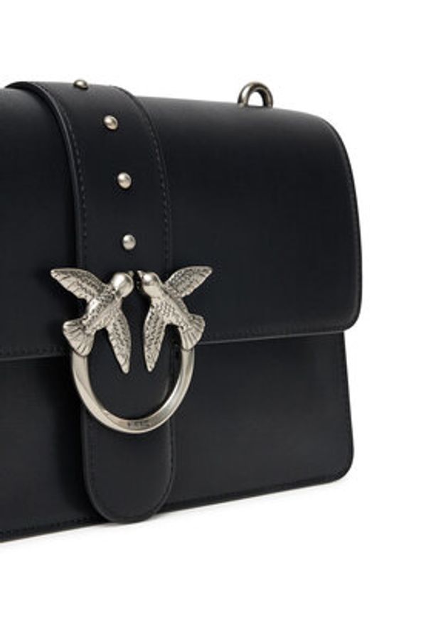 Pinko - PINKO Torebka Love One Classic ST.CL Al 25-26 PLTT 105857 A0F1 Czarny. Kolor: czarny. Materiał: skórzane