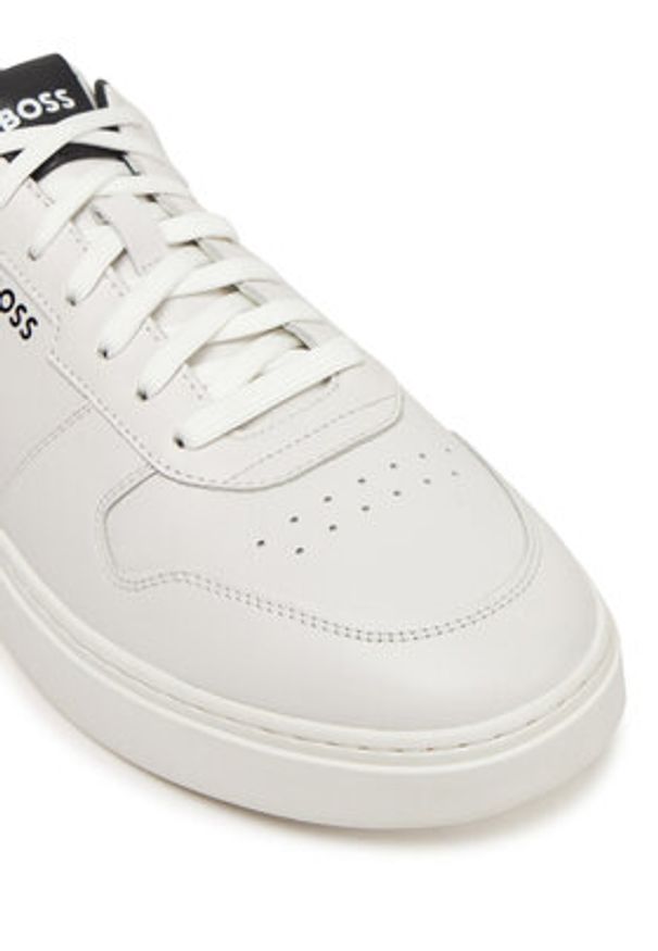BOSS Sneakersy Clint 50542538 Biały. Kolor: biały. Materiał: skóra