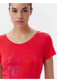 Liu Jo Beachwear T-Shirt VA5157 JS360 Czerwony Regular Fit. Kolor: czerwony. Materiał: wiskoza #5