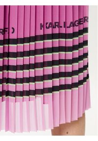 Karl Lagerfeld - KARL LAGERFELD Spódnica plisowana 230W1201 Różowy Regular Fit. Kolor: różowy. Materiał: syntetyk #4