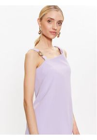 Just Cavalli Sukienka letnia 74PBO935 Fioletowy Regular Fit. Kolor: fioletowy. Materiał: bawełna. Sezon: lato #3