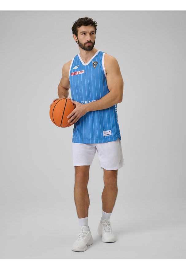 4f - 4F Koszulka meczowa replika wyjazdowa z sezonu 2025/26 męska 4F x Górnik Wałbrzych - niebieska 3XL. Kolor: niebieski. Materiał: materiał. Wzór: nadruk. Sport: fitness