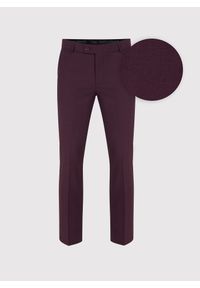 Pako Lorente - PAKO LORENTE – Bordowe spodnie garniturowe. Kolor: czerwony. Materiał: poliester, wiskoza, elastan #5