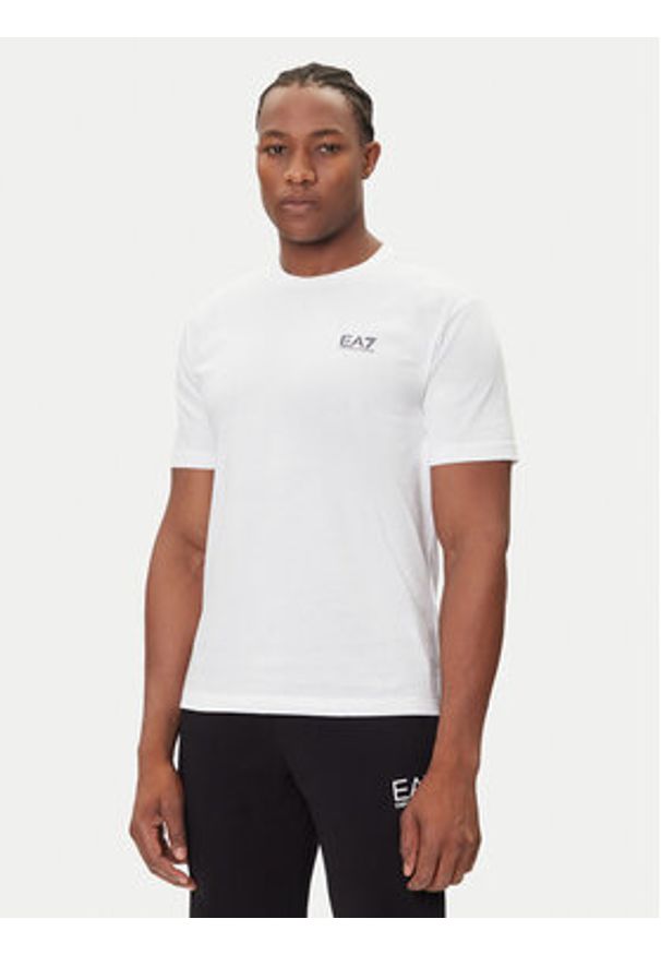 EA7 Emporio Armani T-Shirt 7M000567 AF10375 M0003 Biały Regular Fit. Kolor: biały. Materiał: bawełna