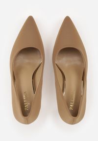 Born2be - Ciemnobeżowe Klasyczne Szpilki z Gładkiej Tkaniny Orianna. Okazja: na co dzień, do pracy, na spotkanie biznesowe. Kolor: beżowy. Materiał: tkanina. Wzór: gładki. Obcas: na szpilce. Styl: klasyczny #3