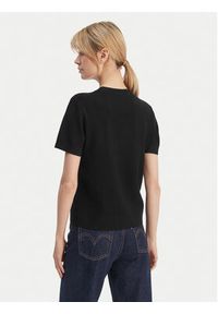 Calvin Klein T-Shirt LV147E303G Czarny Regular Fit. Kolor: czarny. Materiał: wiskoza #4