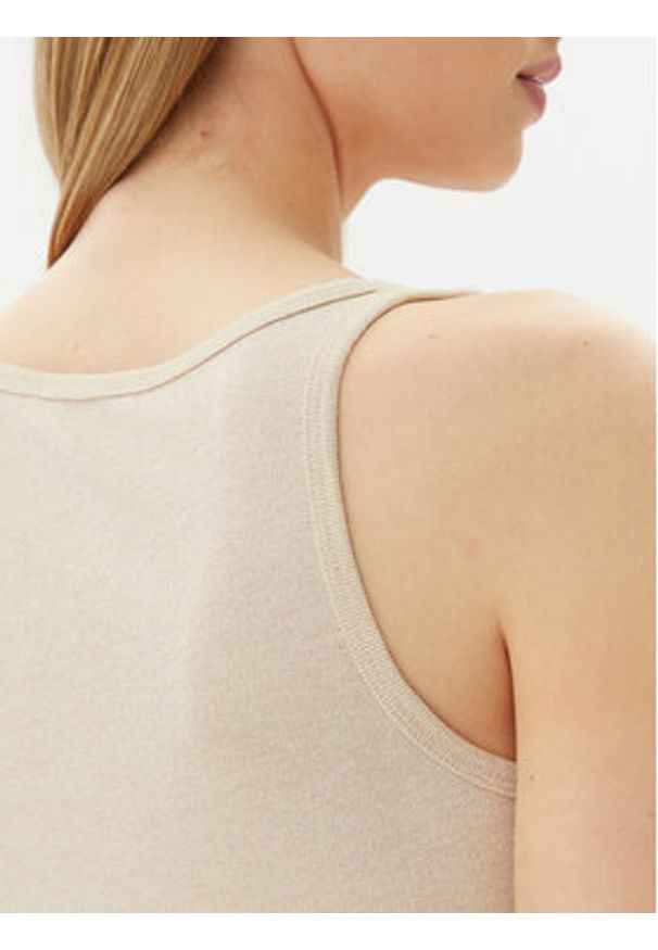 Morgan Top 251-DIDOA Beżowy Slim Fit. Kolor: beżowy. Materiał: wiskoza