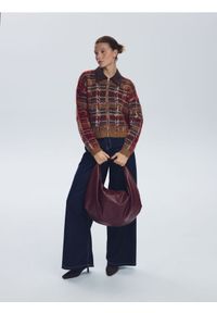 Reserved - Torebka hobo - bordowy. Kolor: czerwony. Materiał: skórzane #1