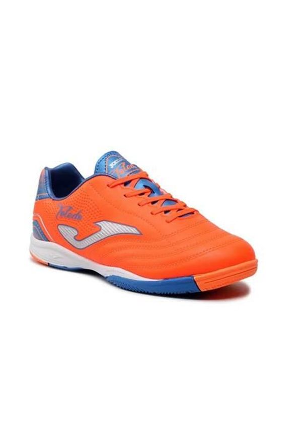 Buty piłkarskie dla dzieci Joma BUTYJOMATOLEDOJR2308ORANGEROYALINDOOR. Kolor: wielokolorowy. Materiał: materiał, syntetyk. Szerokość cholewki: normalna. Sport: piłka nożna