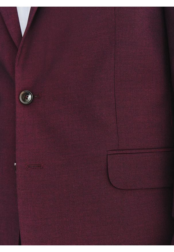 Pako Lorente - PAKO LORENTE – Bordowy garnitur męski. Kolor: czerwony. Materiał: poliester, wiskoza, elastan