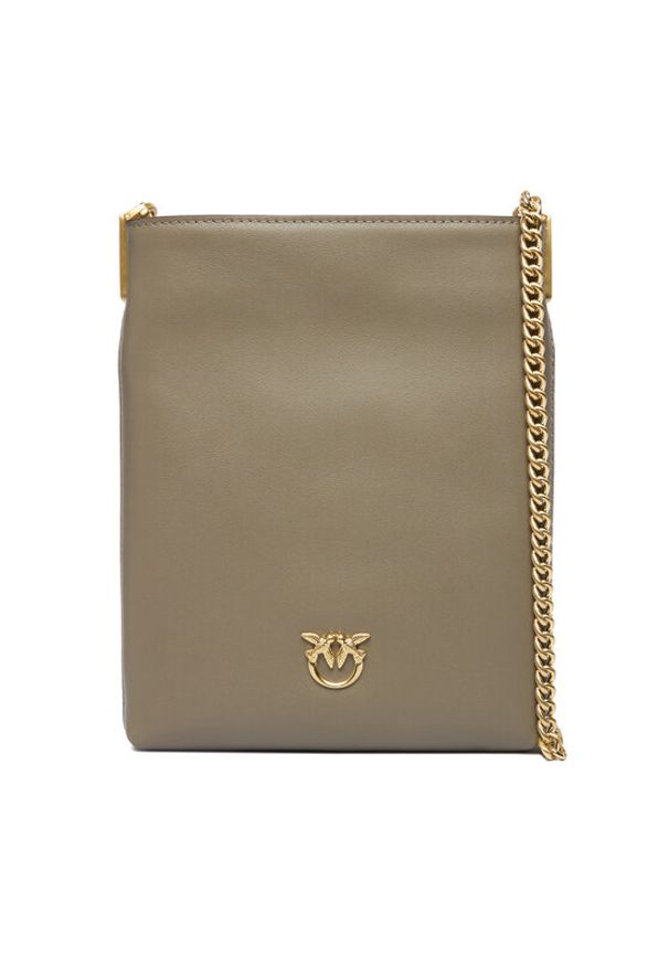 Pinko - PINKO Torebka Flat Satchel AI 25-26 PCPL 105352 A0QO Szary. Kolor: szary. Materiał: skórzane