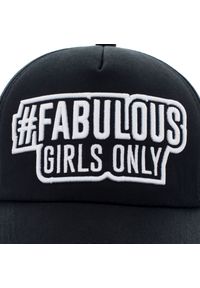 MISS PARIS - Czapka #FabulousGirlsOnly - EDYCJA LIMITOWANA. Kolor: czarny. Materiał: bawełna. Wzór: haft, aplikacja. Styl: elegancki