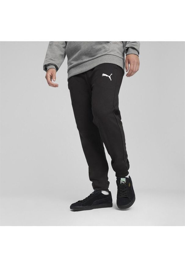 Spodnie dresowe Puma TeamFinal. Kolor: czarny. Materiał: bawełna, syntetyk, materiał. Sport: bieganie, piłka nożna