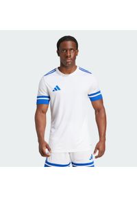 Adidas - Koszulka Squadra 25. Kolor: biały, wielokolorowy, niebieski. Materiał: materiał