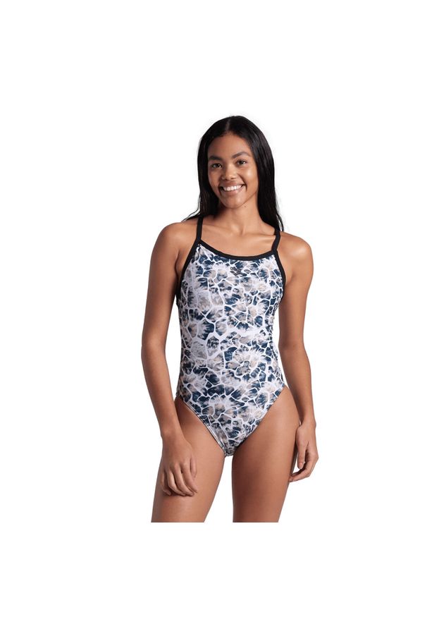 Strój Kąpielowy Arena Earth X Criss Cross Back – Czarno/Biały – Rozmiar 38. Kolor: czarny, biały, wielokolorowy