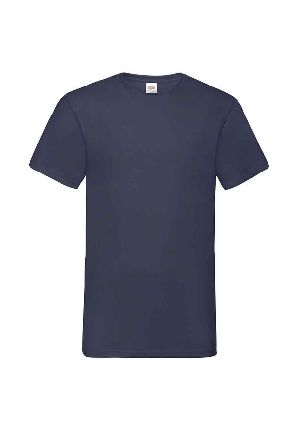 FRUIT OF THE LOOM - Koszulka Unisex Dla Dorosłych Z Dekoltem W Szpic. Kolor: niebieski