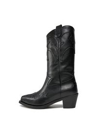 Bronx Kowbojki Western 47515-A Czarny. Kolor: czarny. Materiał: skóra