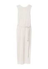 IVY & OAK - Ivy Oak sukienka lniana kolor biały maxi prosta. Okazja: na co dzień. Kolor: biały. Materiał: len. Typ sukienki: proste. Styl: casual. Długość: maxi #6