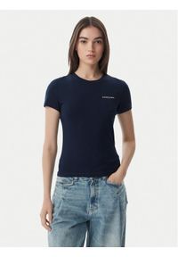 Tommy Jeans T-Shirt Ess Logo DW0DW23479 Granatowy Slim Fit. Kolor: niebieski. Materiał: bawełna #1